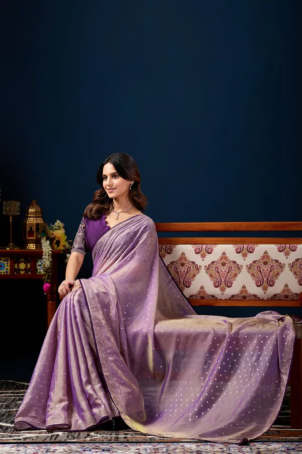 Purple_Embellished_Saree_With_Blouse_For_Women
