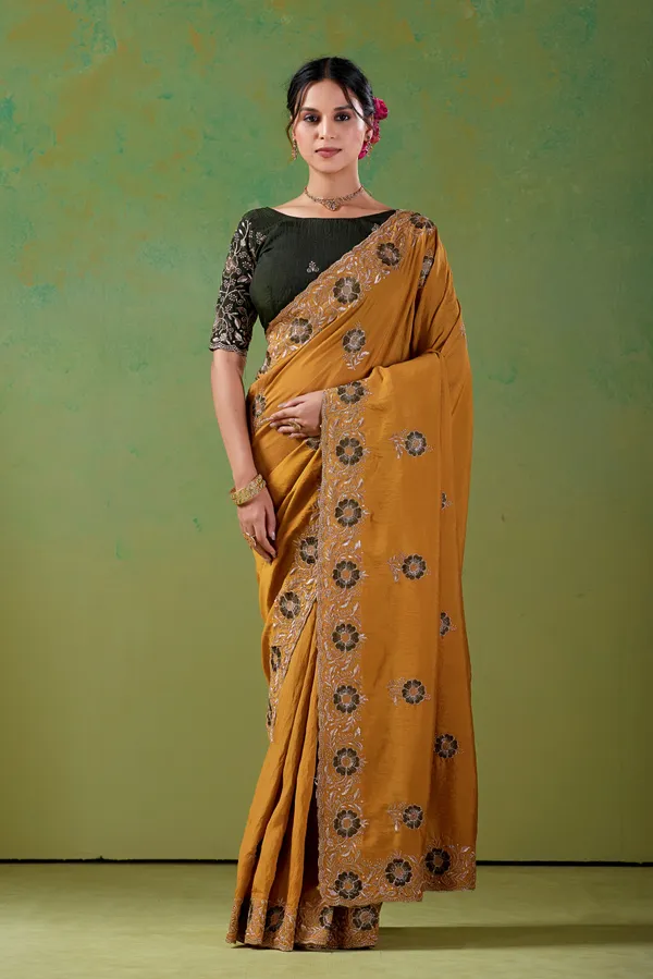 Mustard_Floral_Border_Saree_for_Women