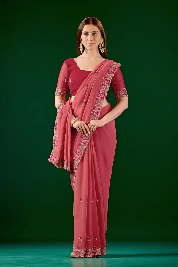 Pink_Georgette_Floral_Embroidered_Saree_For_Women