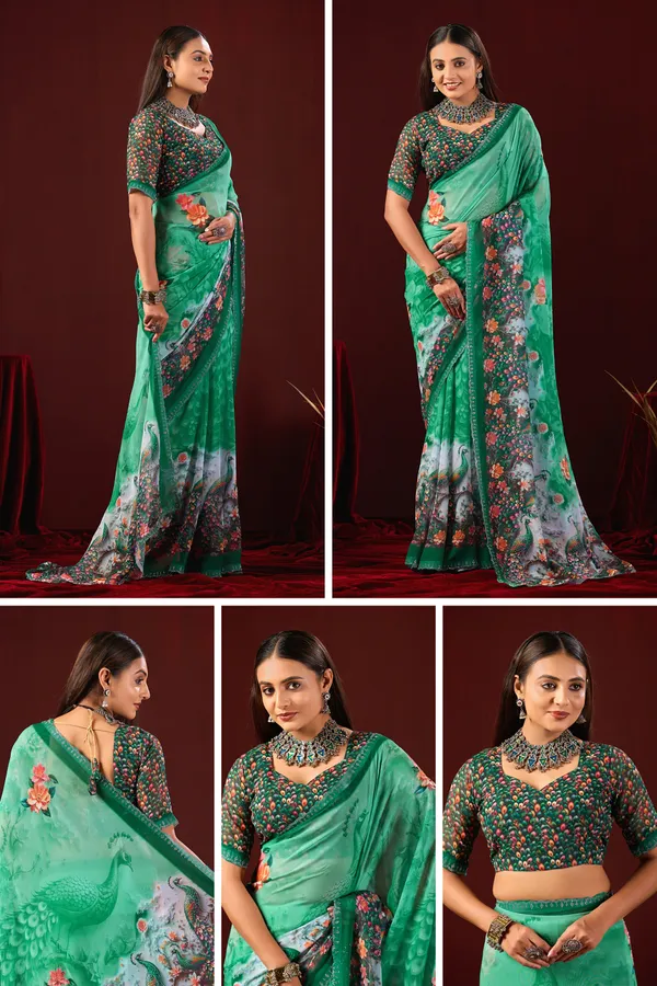 Green_Printed_Saree_for_Women