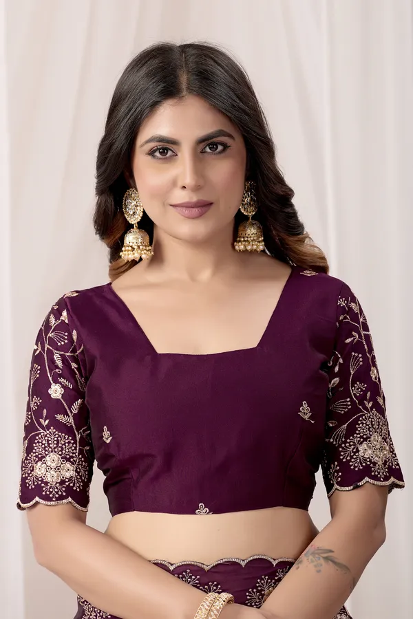 Purple_Chiffon_Embroidered_Saree_For_Women