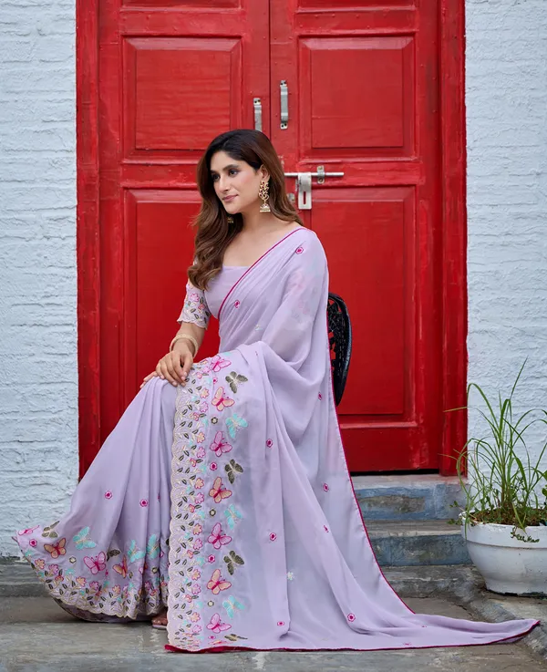Lavender_Floral_Embroidered_Saree_for_Women