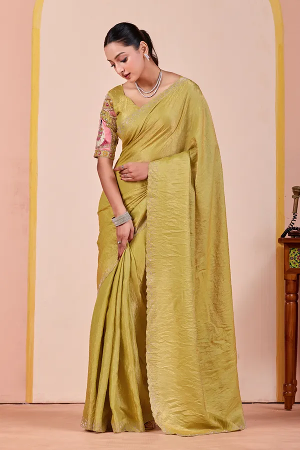 Olive_Green_Embellished_Saree_for_Women