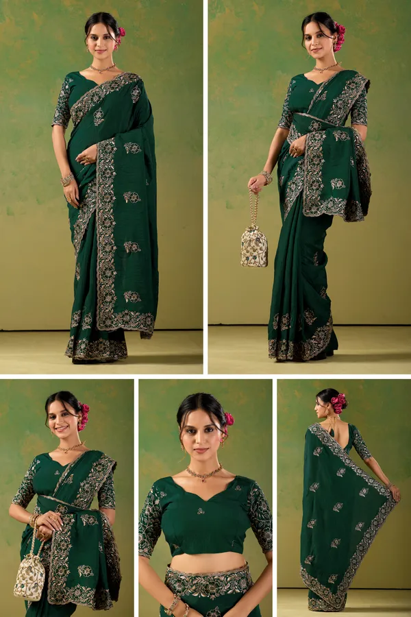 Green_Chiffon_Floral_Embroidered_Saree_For_Women