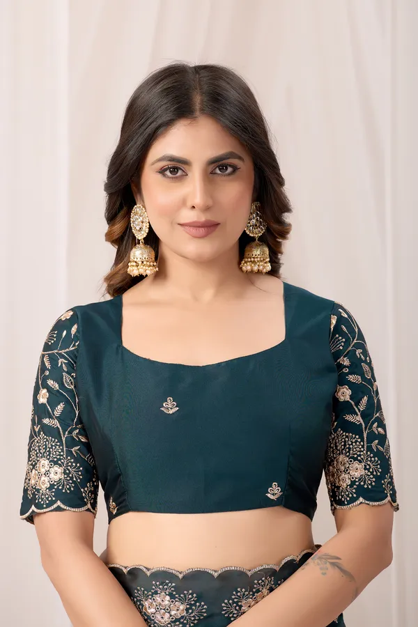 Teal_Georgette_Embroidered_Saree_for_Women
