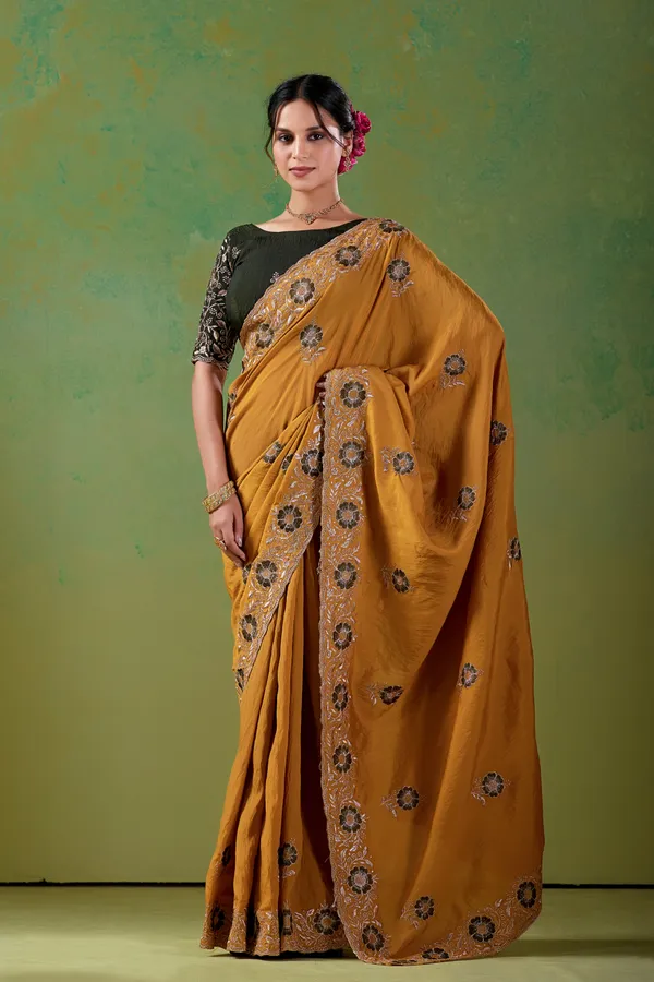 Mustard_Floral_Border_Saree_for_Women
