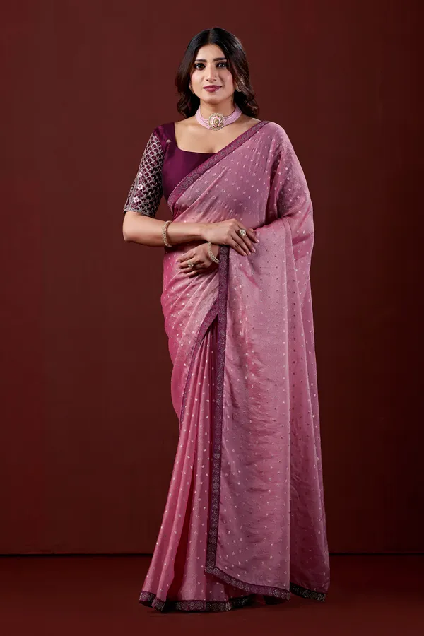 Pink_Embellished_Saree_Set_With_Blouse_for_Women