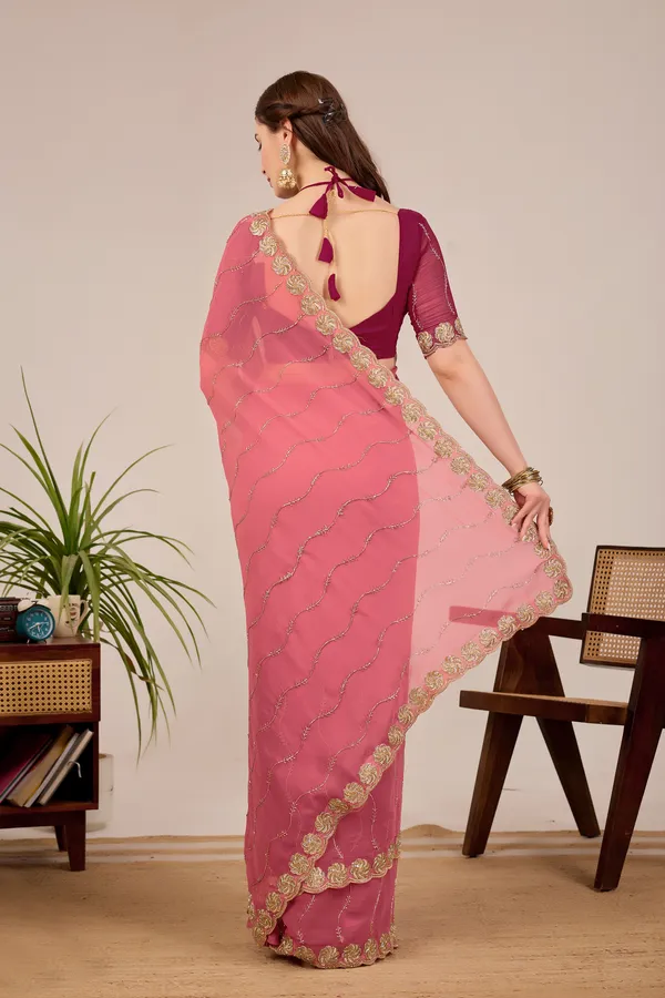Pink_Georgette_Embellished_Saree_for_Women