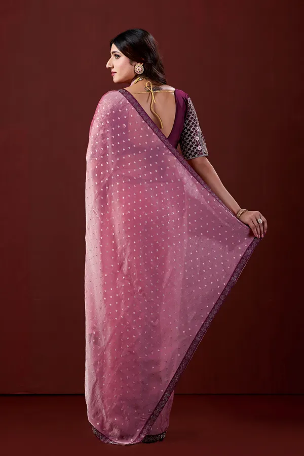 Pink_Embellished_Saree_Set_With_Blouse_for_Women