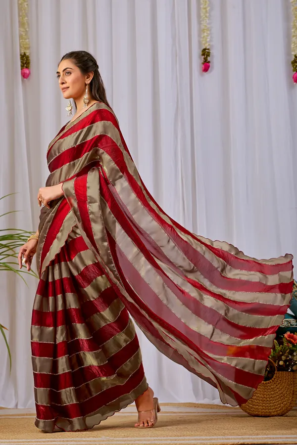 Red_Gold_Striped_Saree_For_Women