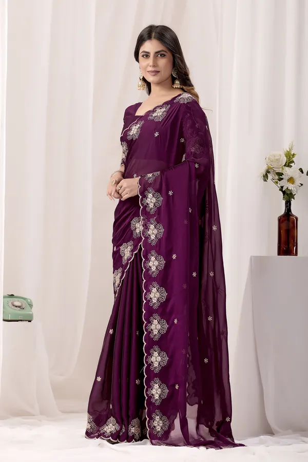 Purple_Chiffon_Embroidered_Saree_For_Women