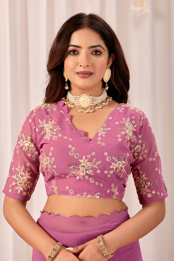 Pink_Georgette_Floral_Embroidered_Saree_For_Women