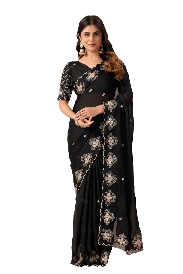Black_Embroidered_Saree_For_Women