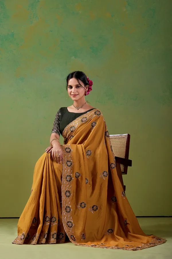 Mustard_Floral_Border_Saree_for_Women
