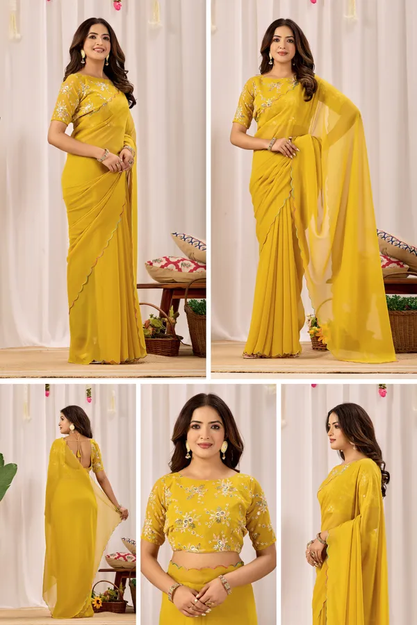 Yellow_Embroidered_Saree_For_Women