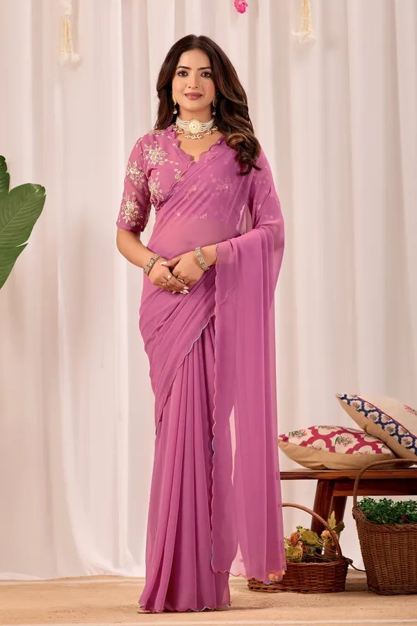 Pink_Georgette_Floral_Embroidered_Saree_For_Women