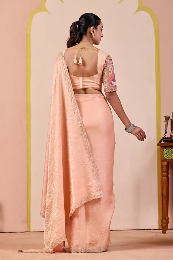 Peach_Textured_Traditional_Saree_for_Women