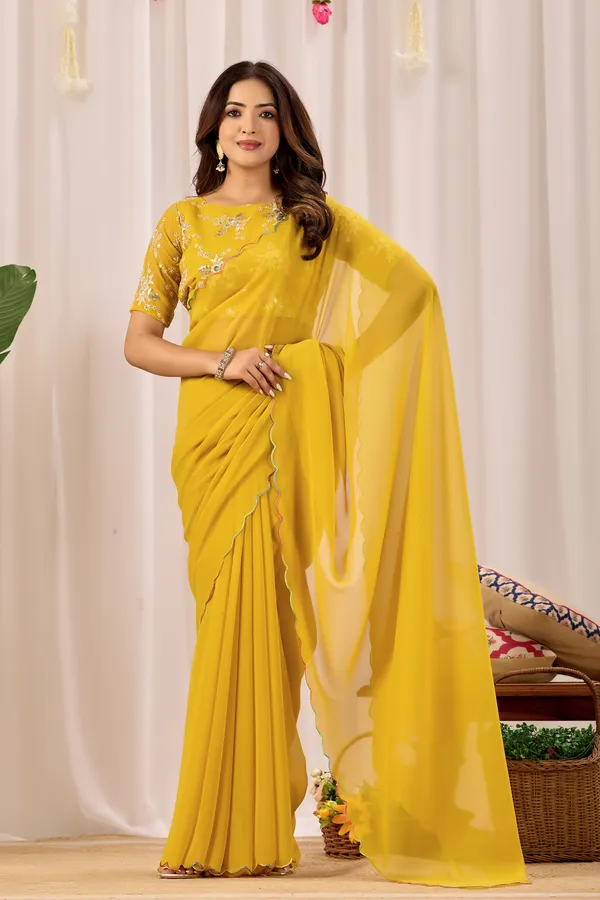 Yellow_Embroidered_Saree_For_Women