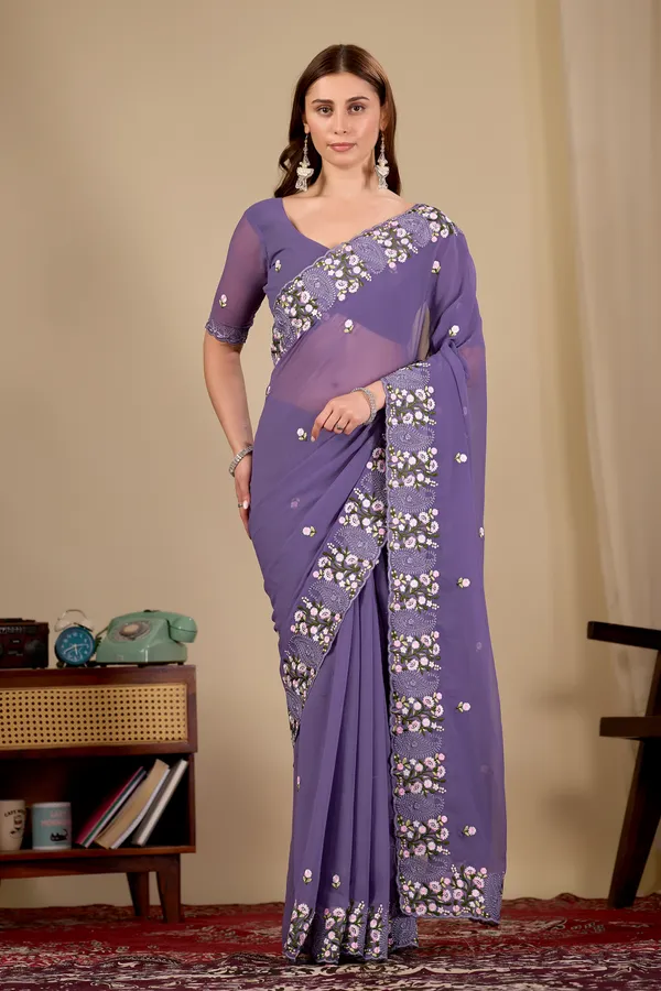 Purple_Georgette_Embroidered_Saree_for_Women