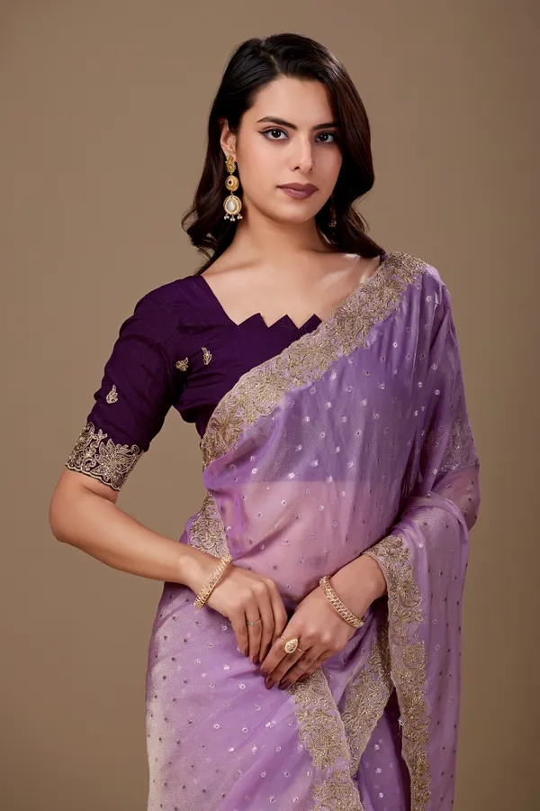 Lavender_Embroidered_Saree_With_Blouse_For_Women