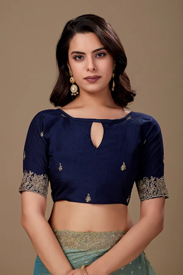 Sage_Green_Embellished_Saree_For_Women