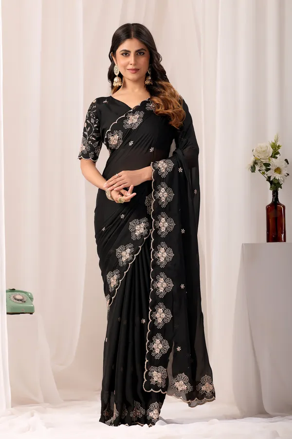 Black_Embroidered_Saree_For_Women