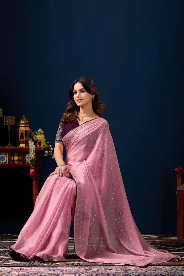 Pink_Chiffon_Embellished_Saree_For_Women