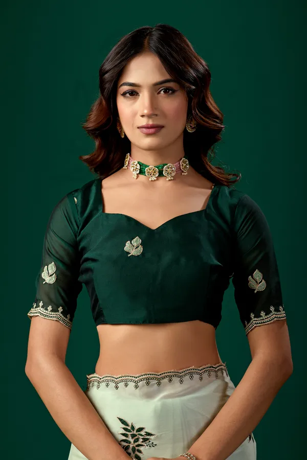 Green_Floral_Saree_Set_for_Women