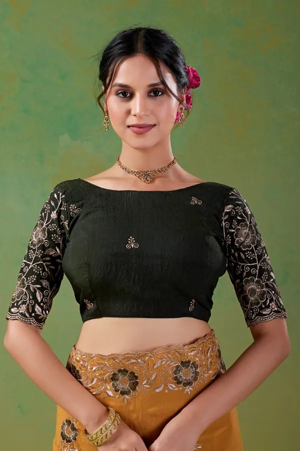 Mustard_Floral_Border_Saree_for_Women