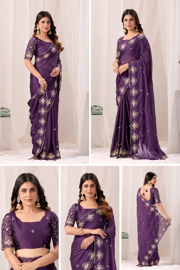 Purple_Embroidered_Saree_For_Women