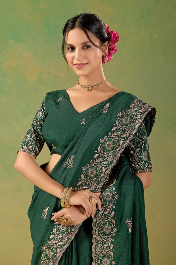 Green_Embroidered_Saree_for_Women
