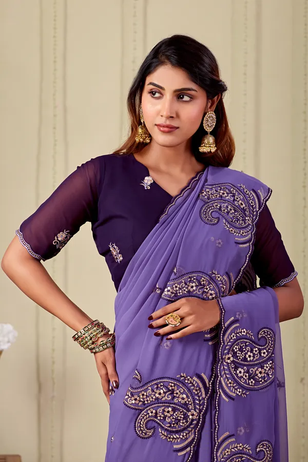Purple_Embroidered_Paisley_Saree_For_Women