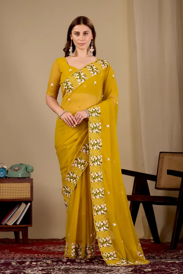 Yellow_Floral_Embroidered_Saree_for_Women