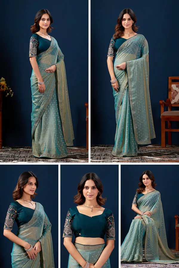 Teal_Embellished_Saree_for_Women