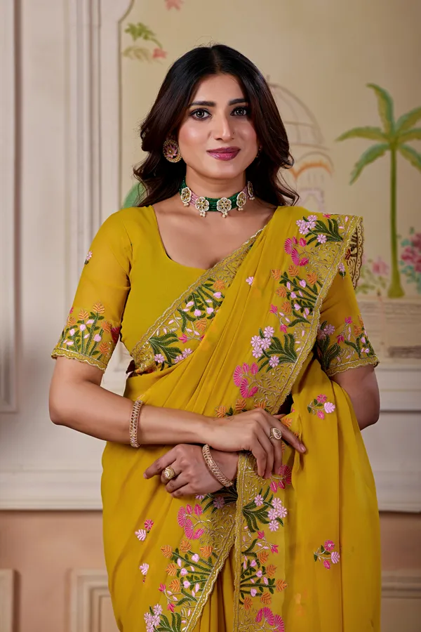 Mustard_Embroidered_Saree_for_Women