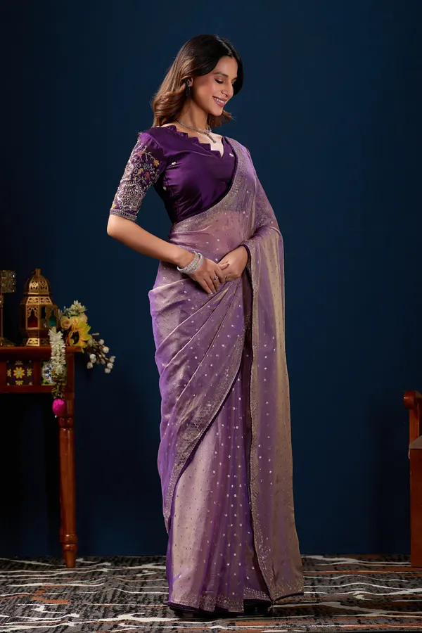 Purple_Embellished_Saree_With_Blouse_For_Women