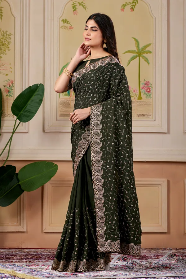 Green_Art_Silk_Floral_Printed_Paisley_Border_Saree_For_Women