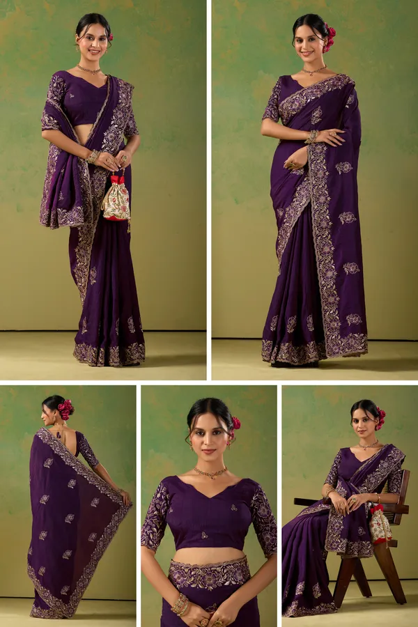 Purple_Chiffon_Floral_Embroidered_Saree_For_Women