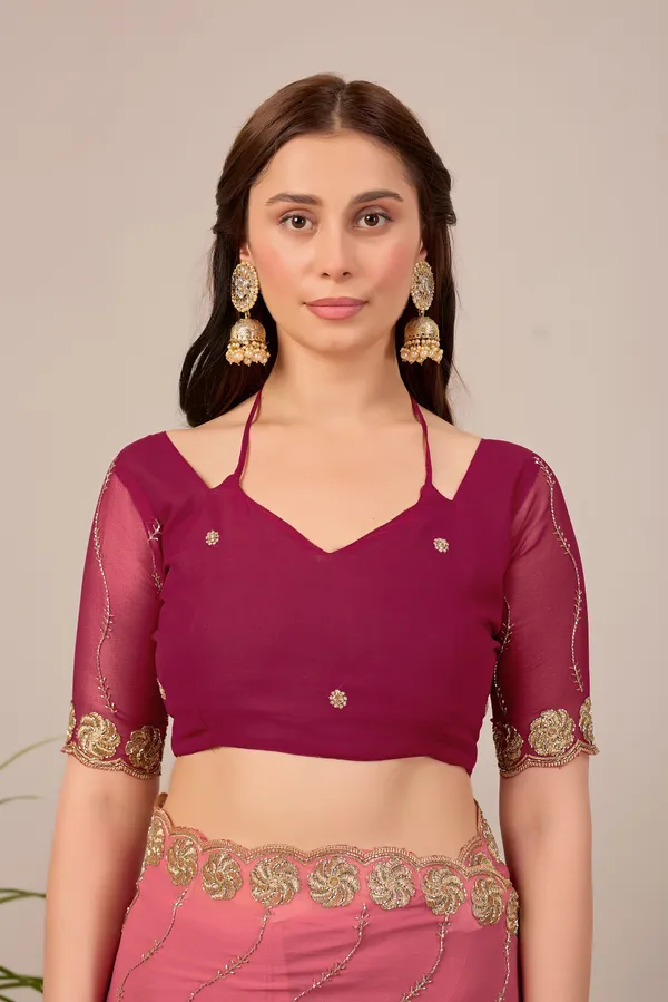 Pink_Georgette_Embellished_Saree_for_Women