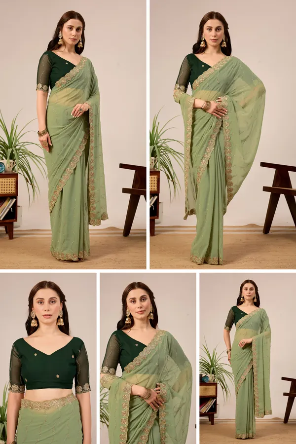 Sage_Green_Embroidered_Saree_For_Women