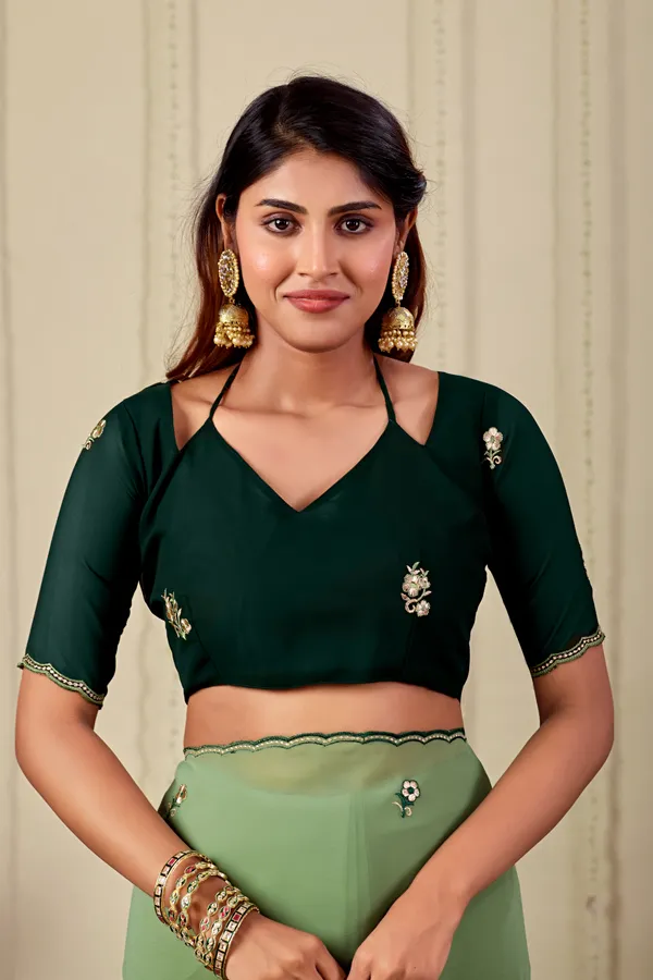 Green_Chiffon_Embellished_Saree_For_Women