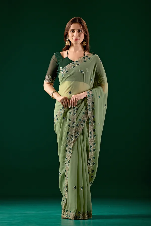 Green_Embroidered_Saree_for_Women