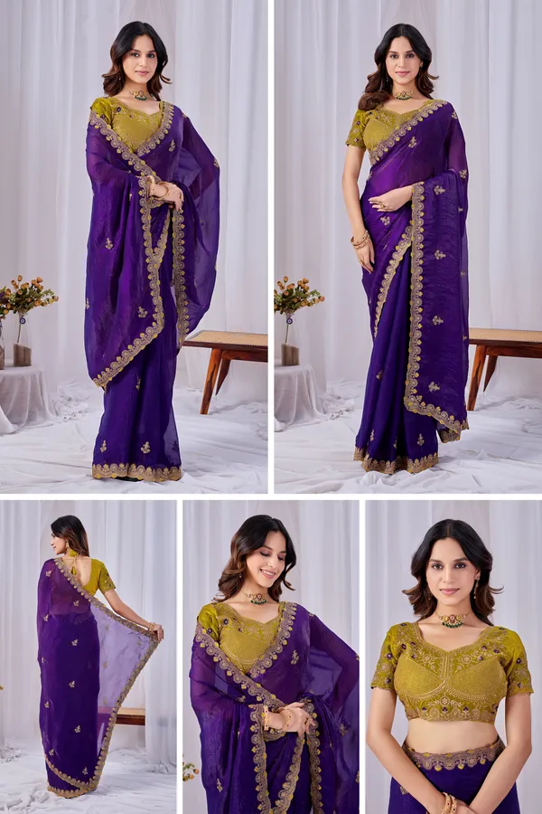 Purple_Embroidered_Saree_With_Blouse_for_Women