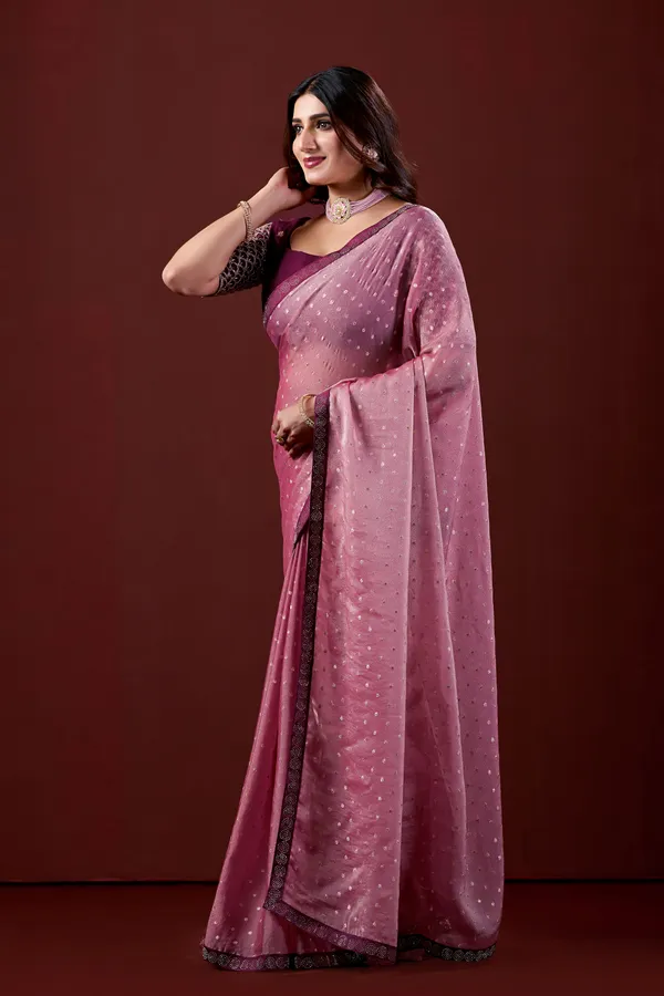 Pink_Embellished_Saree_Set_With_Blouse_for_Women