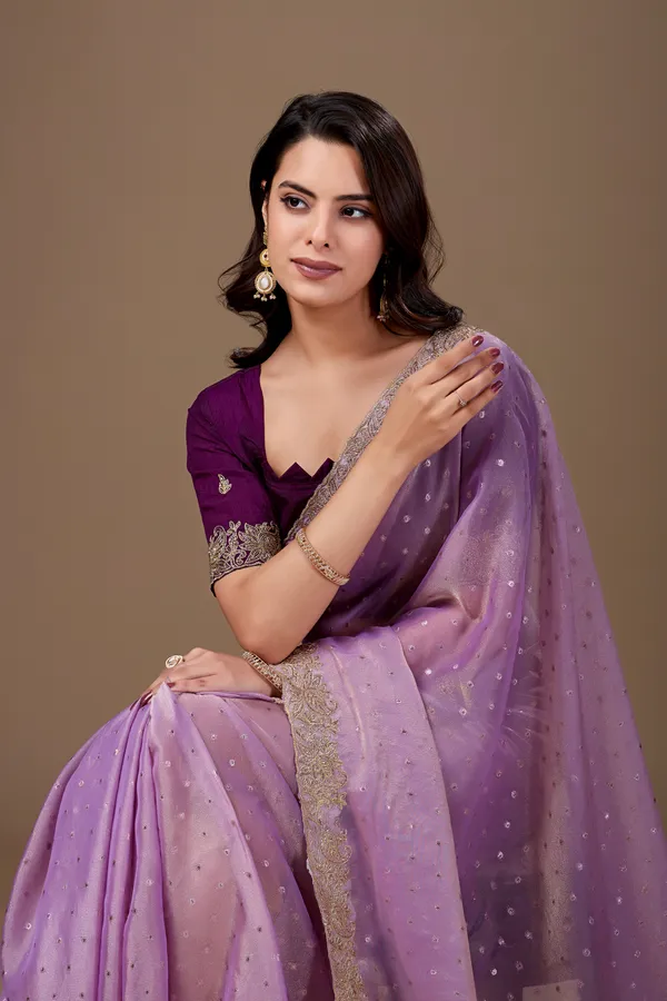 Lavender_Embroidered_Saree_With_Blouse_For_Women