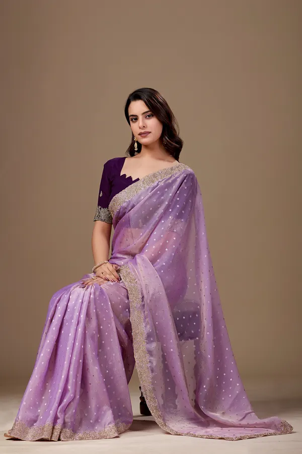 Lavender_Embroidered_Saree_With_Blouse_For_Women
