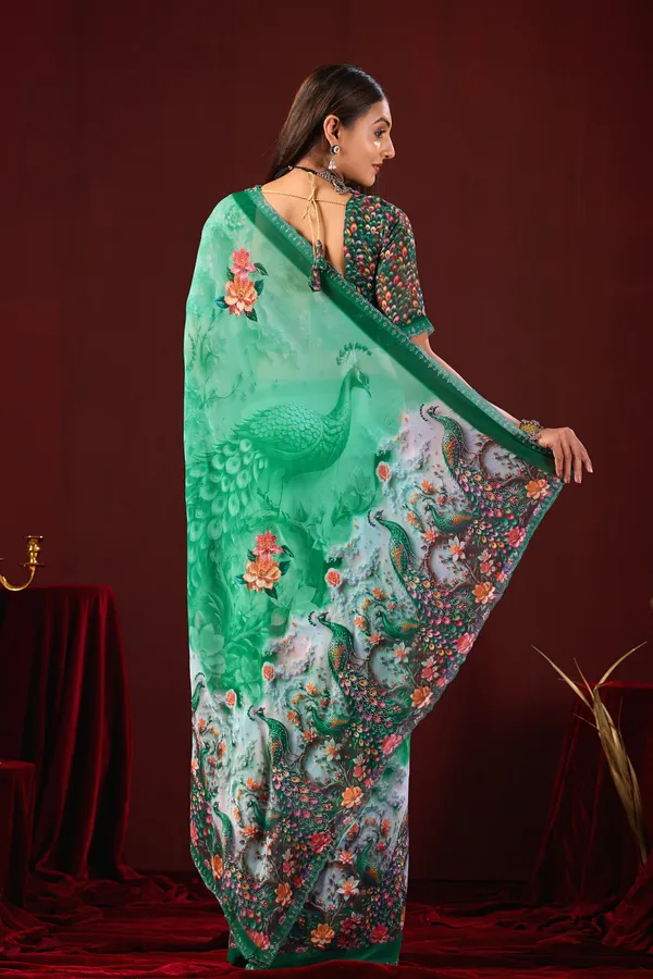 Green_Printed_Saree_for_Women