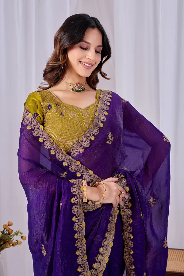 Purple_Embroidered_Saree_With_Blouse_for_Women