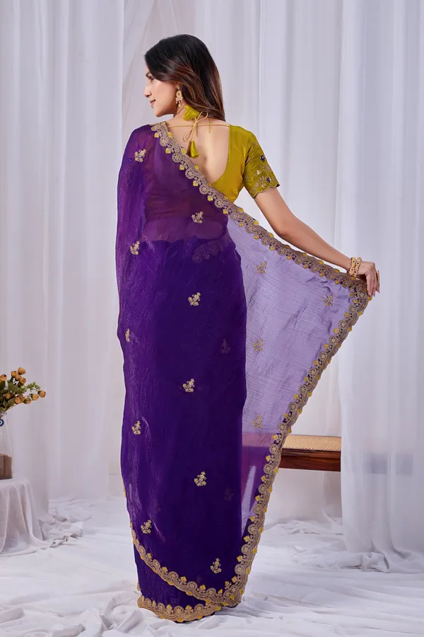 Purple_Embroidered_Saree_With_Blouse_for_Women