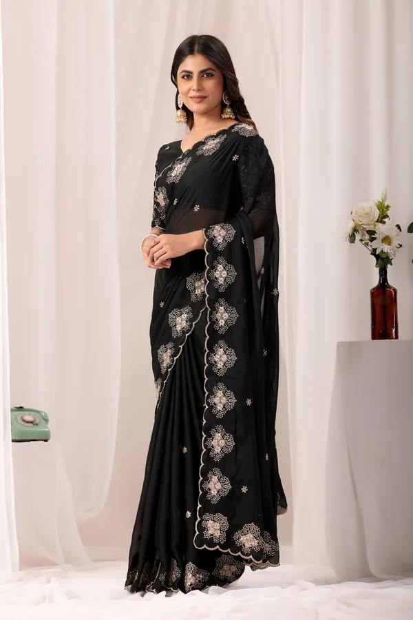 Black_Embroidered_Saree_For_Women